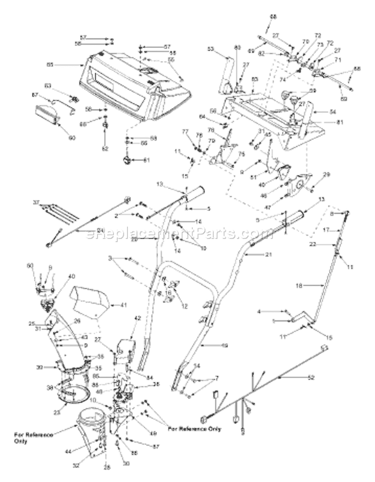 Page E Diagram and Parts List for 31AH5Q3G401 2002 Yard Man Snow Blower